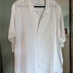 Tommy Bahama linen short sleeve button down
